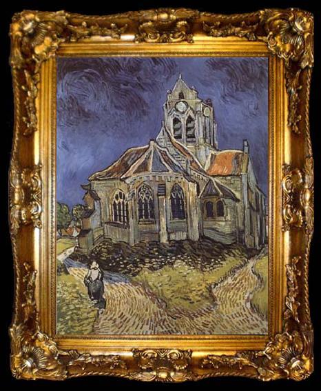framed  Vincent Van Gogh The Church at Auvers-sur-Oise (mk09), ta009-2